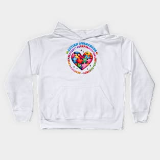 Puzzle Heart Autism Awareness Gift for Birthday, Mother's Day, Thanksgiving, Christmas Kids Hoodie